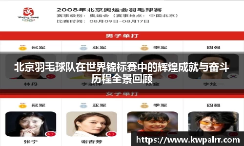 北京羽毛球队在世界锦标赛中的辉煌成就与奋斗历程全景回顾